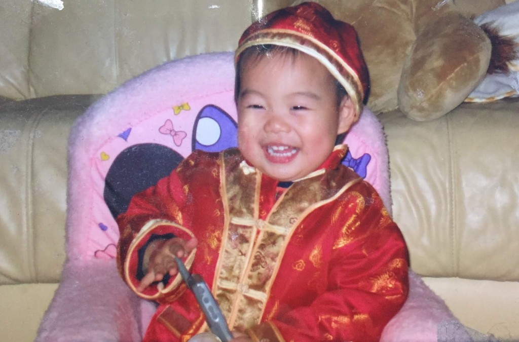 Jane as a toddler in traditional Chinese attire