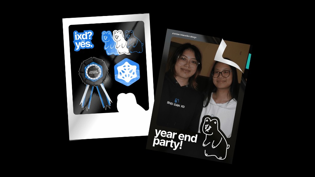 IXD sticker sheet and year end party photo sticker